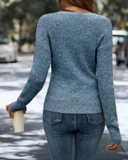 Eleganter, lässiger Damen-Strickpullover, langärmlig, warm, ideal für Frühling und Herbst, koreanischer Stil, modisches Oberteil für die Feiertage 